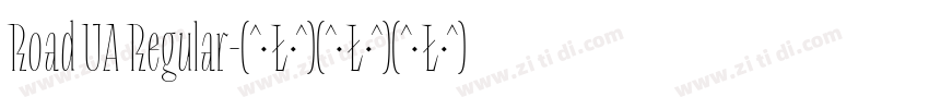 Road UA Regular字体转换